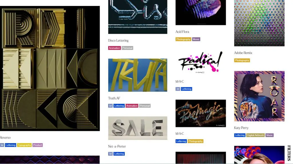 graphic design portfolio website